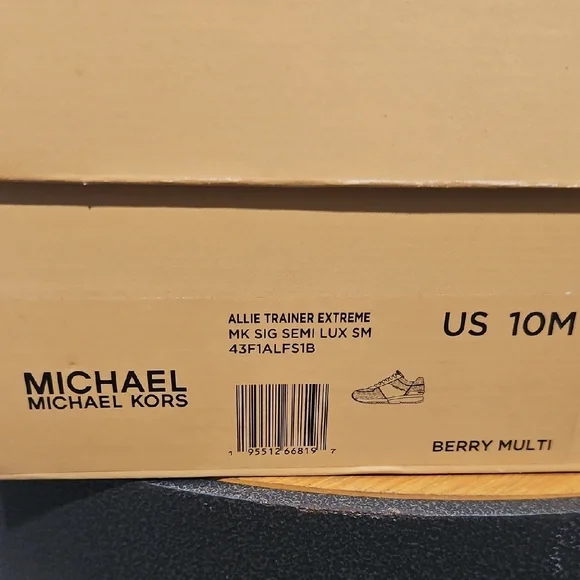 Michael Kors Blue and Red Patterned Sneakers - Picture 3 of 9